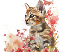 Watercolor Tabby Cat 4
