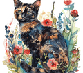 Tortoiseshell Cat Poppy Garden Tumbler 5