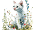 White Kitten Meadow Tumbler 3