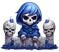Blue Chibi Skeleton Tumbler