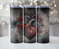 Anatomical Heart with Roses Tumbler