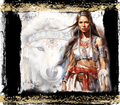 Native Woman White Wolf Spirit Tumbler