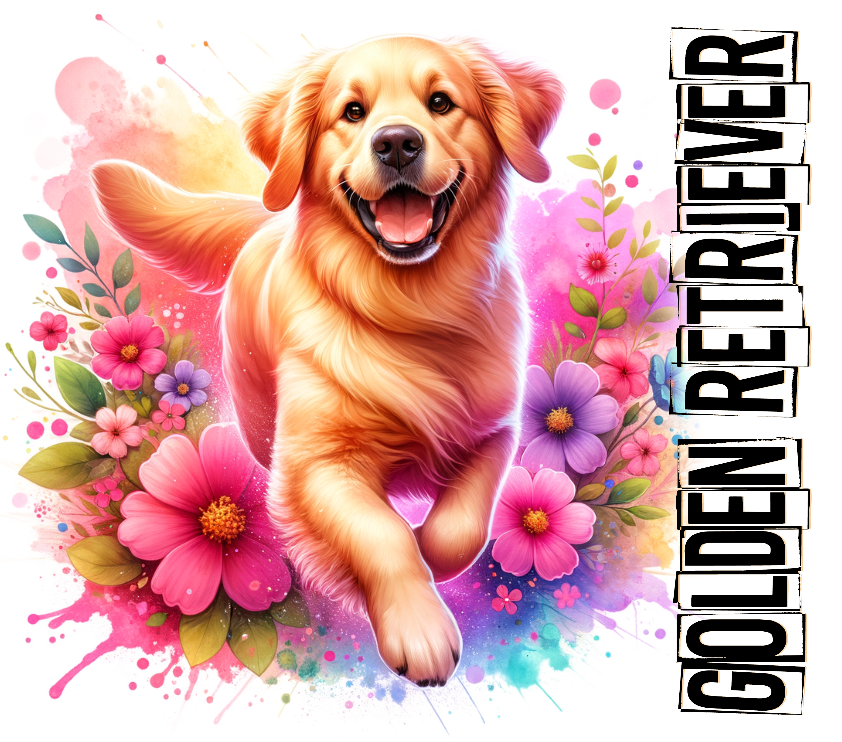 Golden Retriever Tumbler - Vibrant
