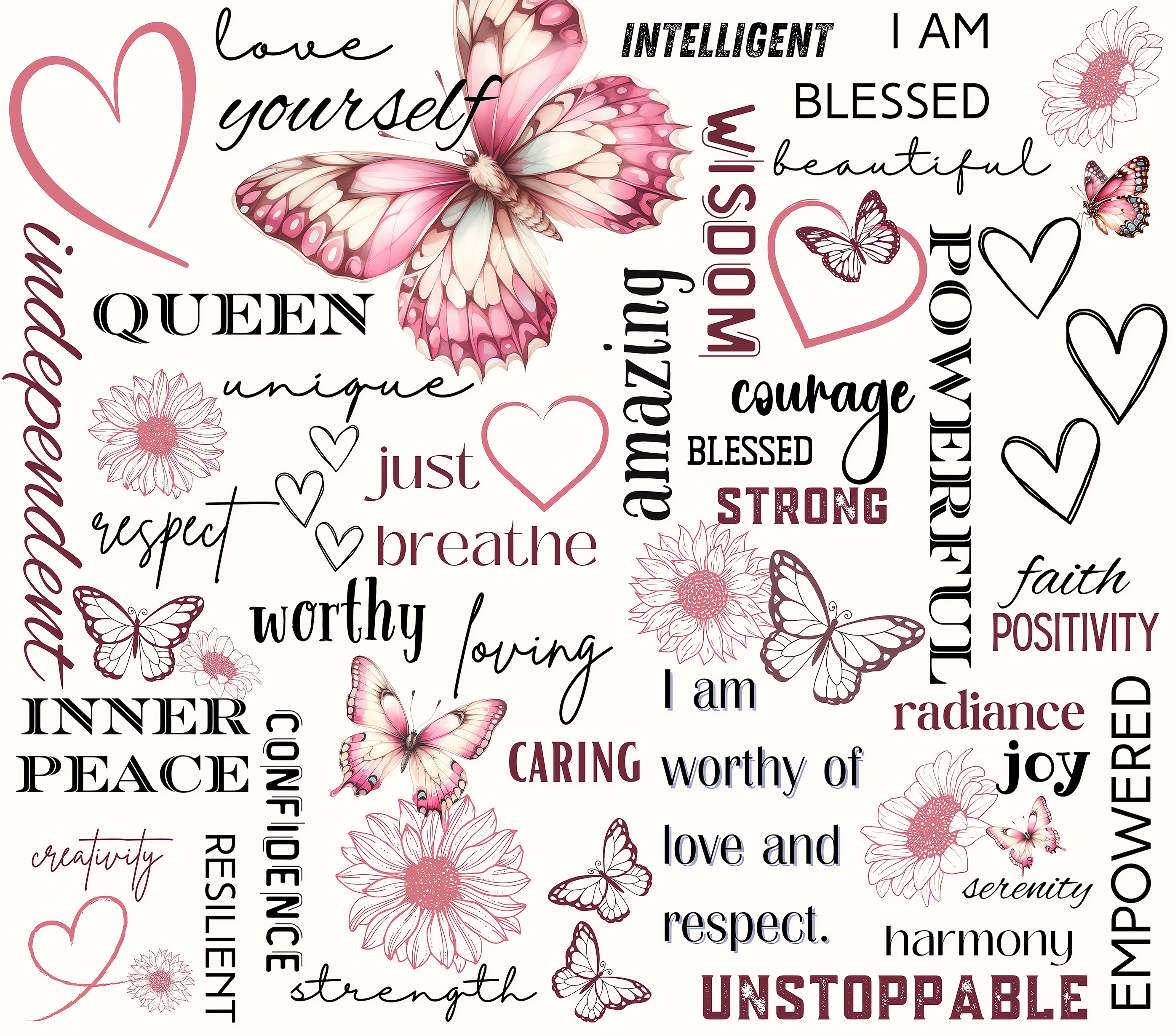 I AM Blessed Affirmations Tumbler