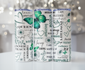 Positive Affirmations Green Butterfly Tumbler