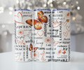 Orange Butterfly Affirmations Tumbler
