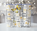 Yellow Butterfly Affirmations Tumbler