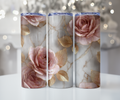 Dusty Rose Gold Marble Tumbler
