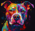 Pit Bull Tumbler - Abstract Rainbow