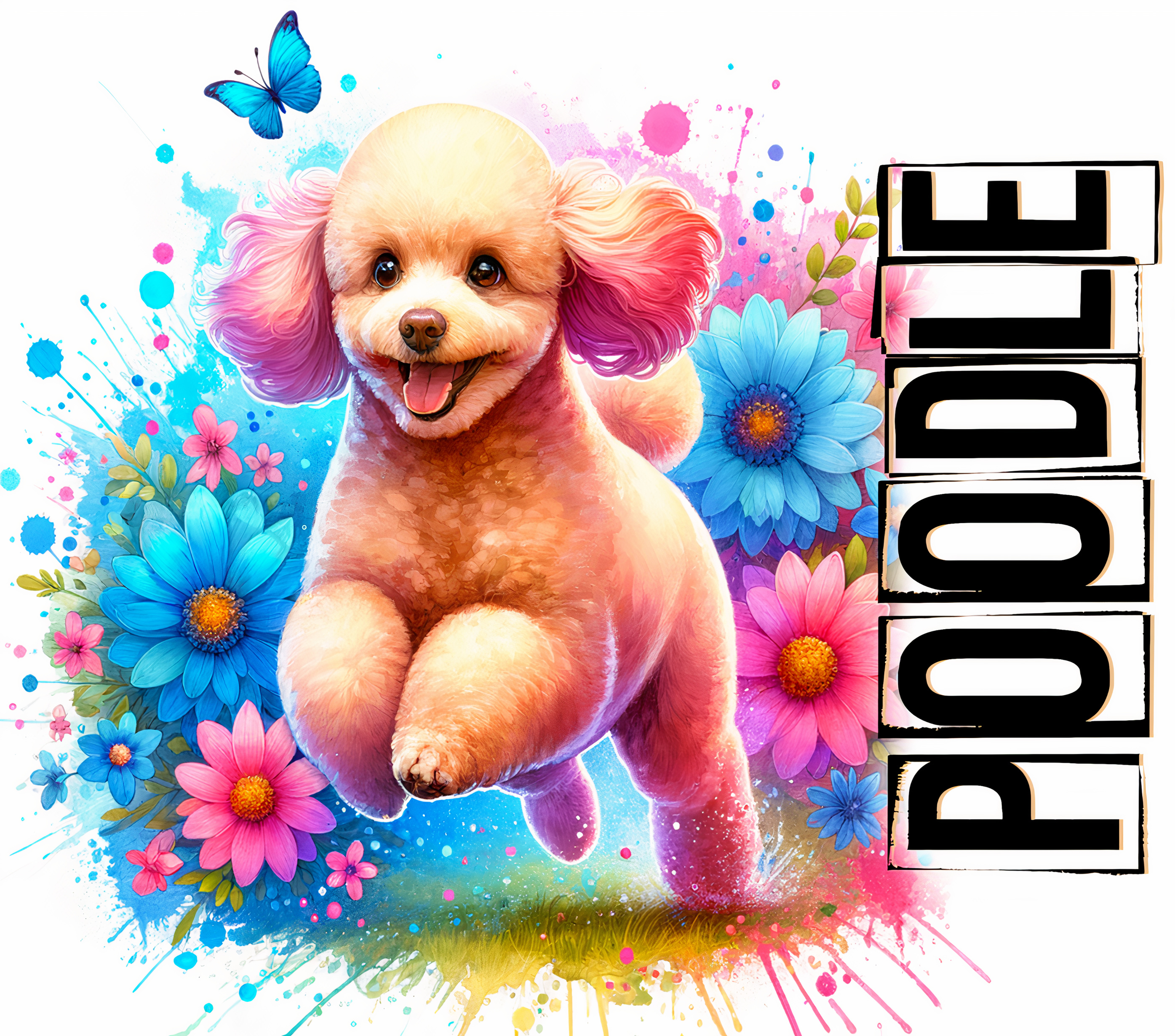 Poodle Tumbler - Vibrant