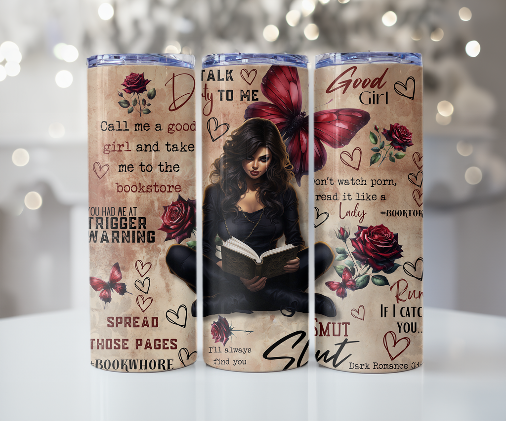 Red Butterfly BookTok Girl Tumbler