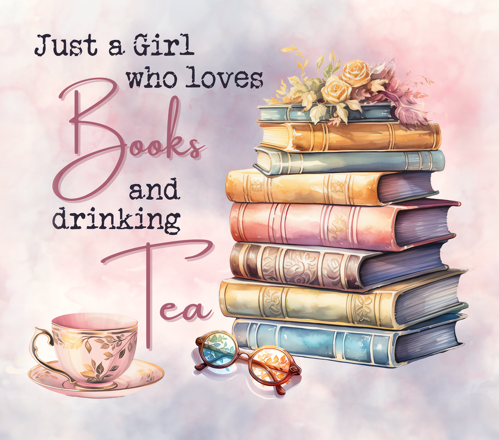 Books and Tea Girl Tumbler