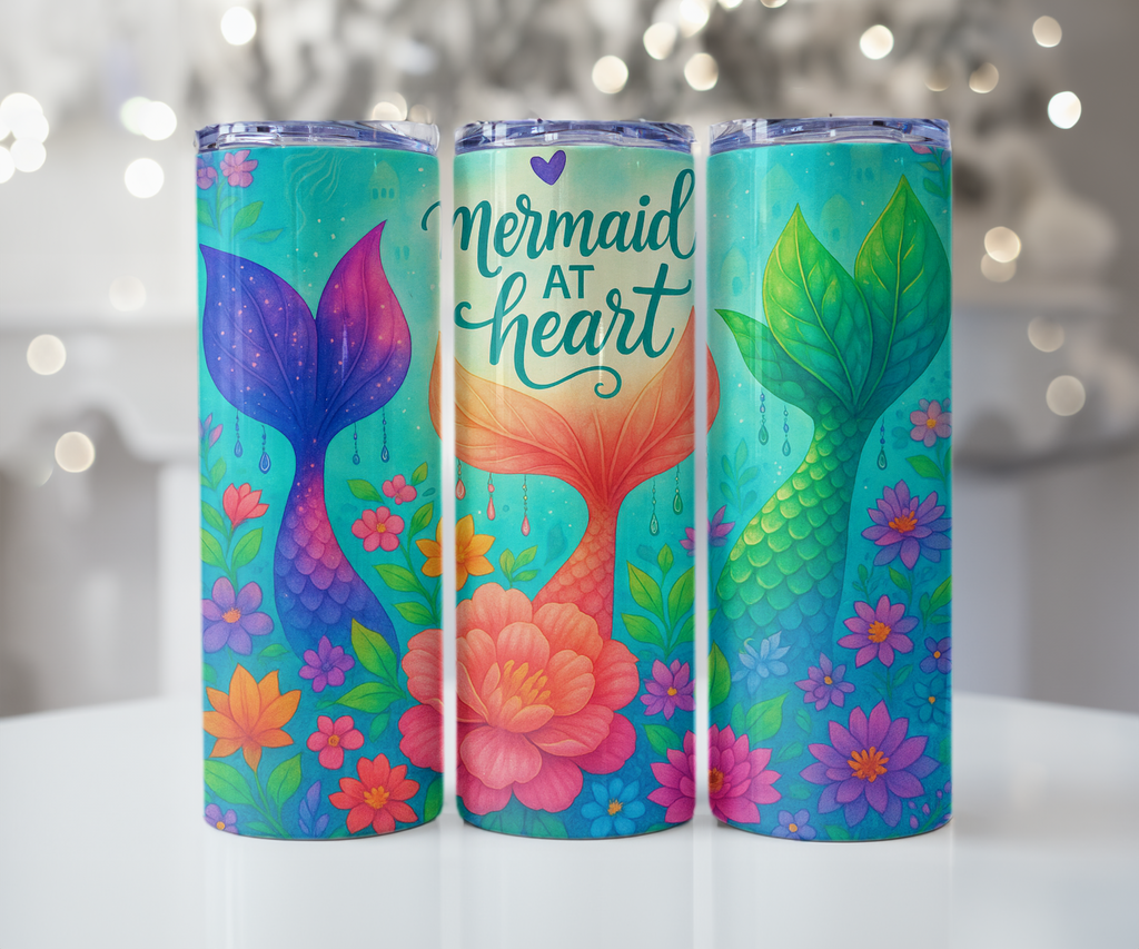 Mermaid at Heart Rainbow Tumbler