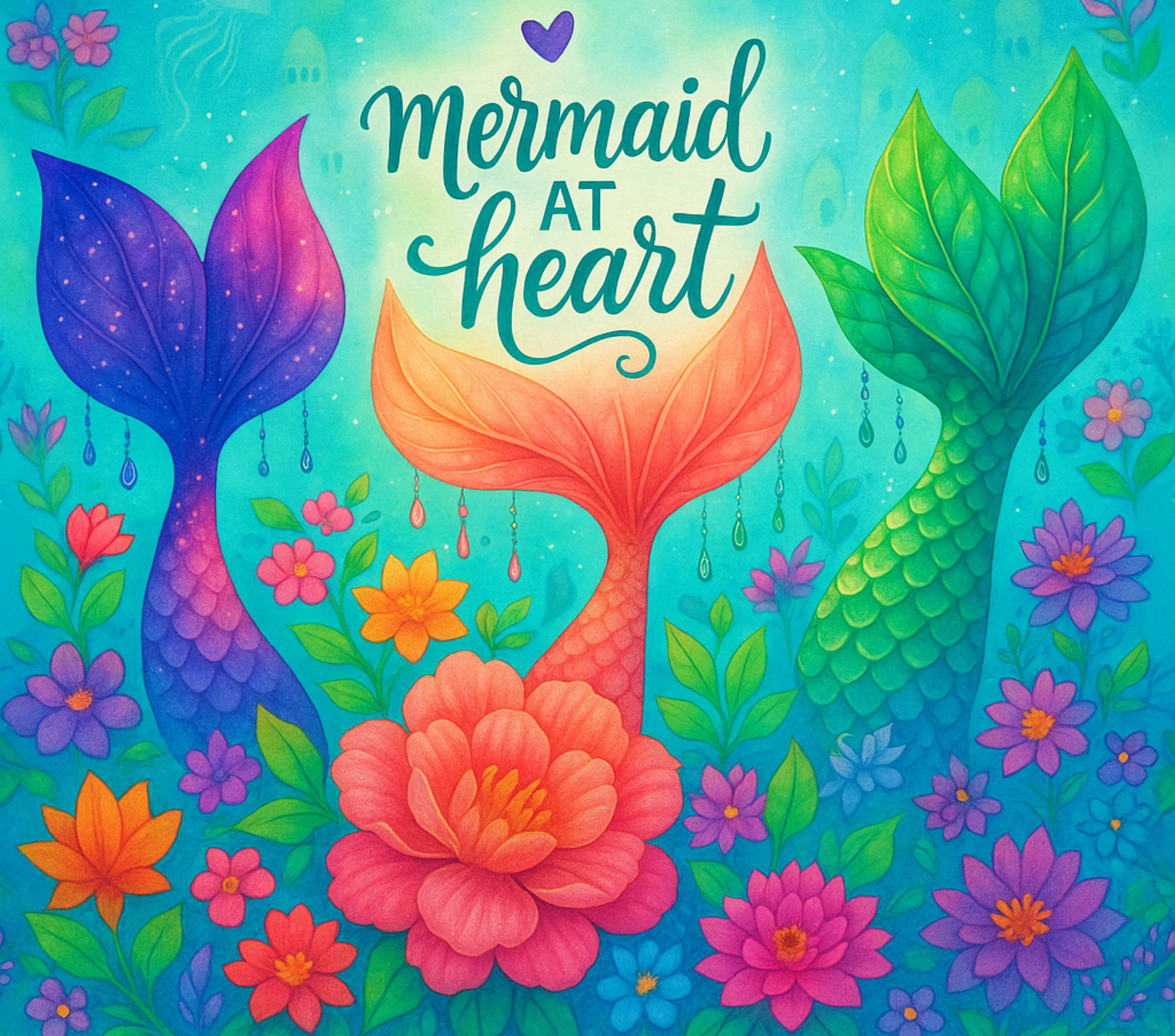 Mermaid at Heart Rainbow Tumbler