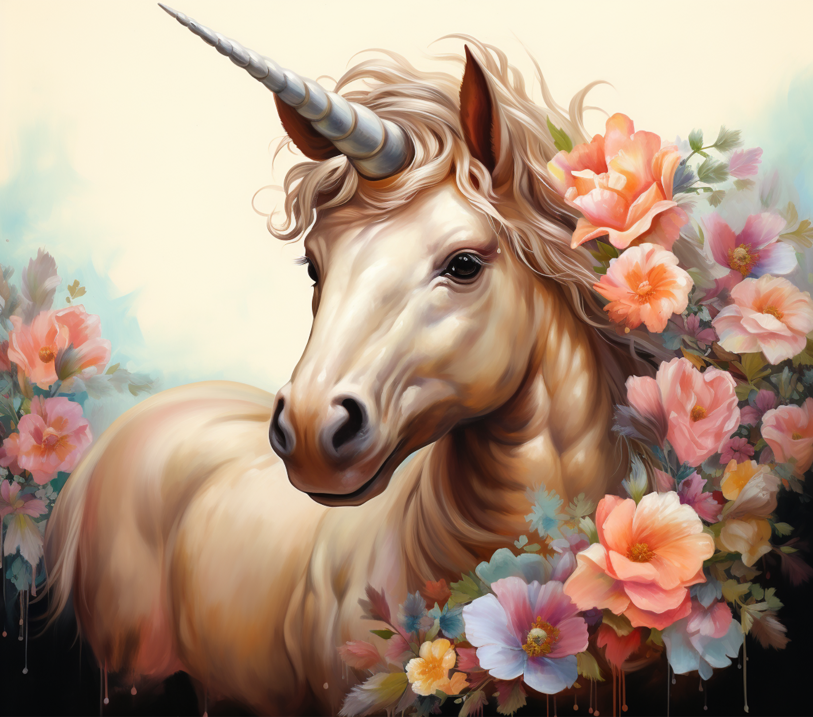 Golden Unicorn Garden Tumbler