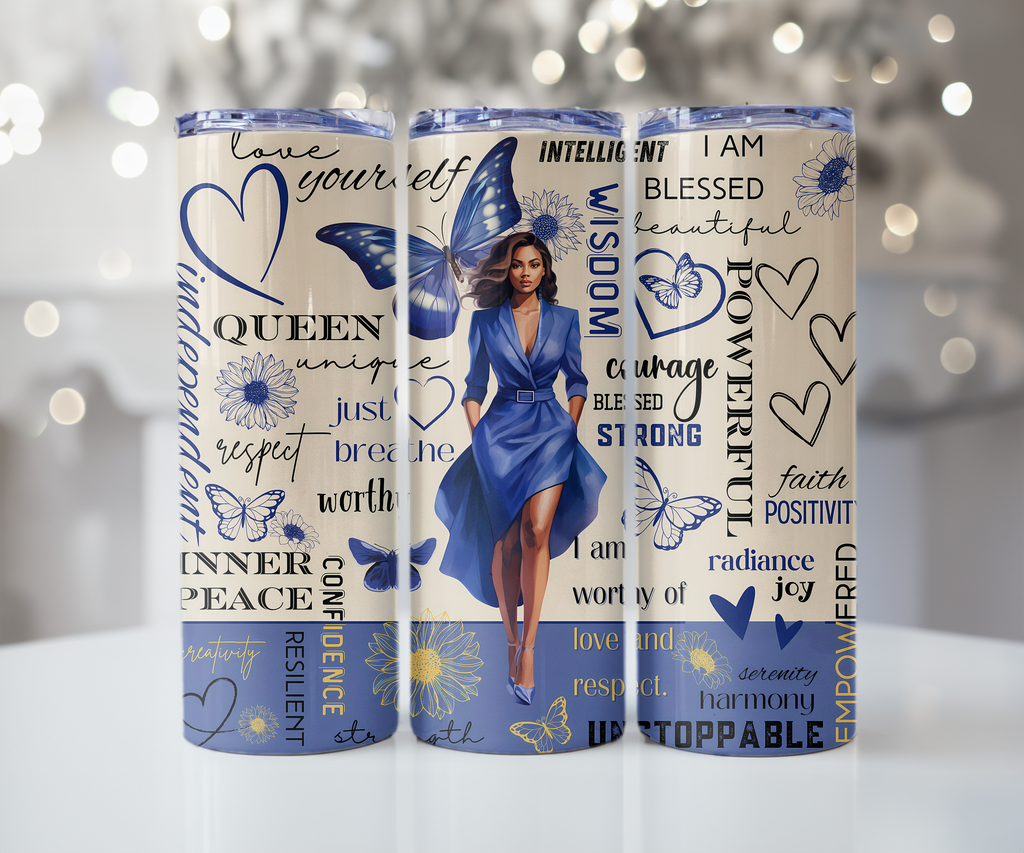 I AM Unstoppable Butterfly Queen Tumbler