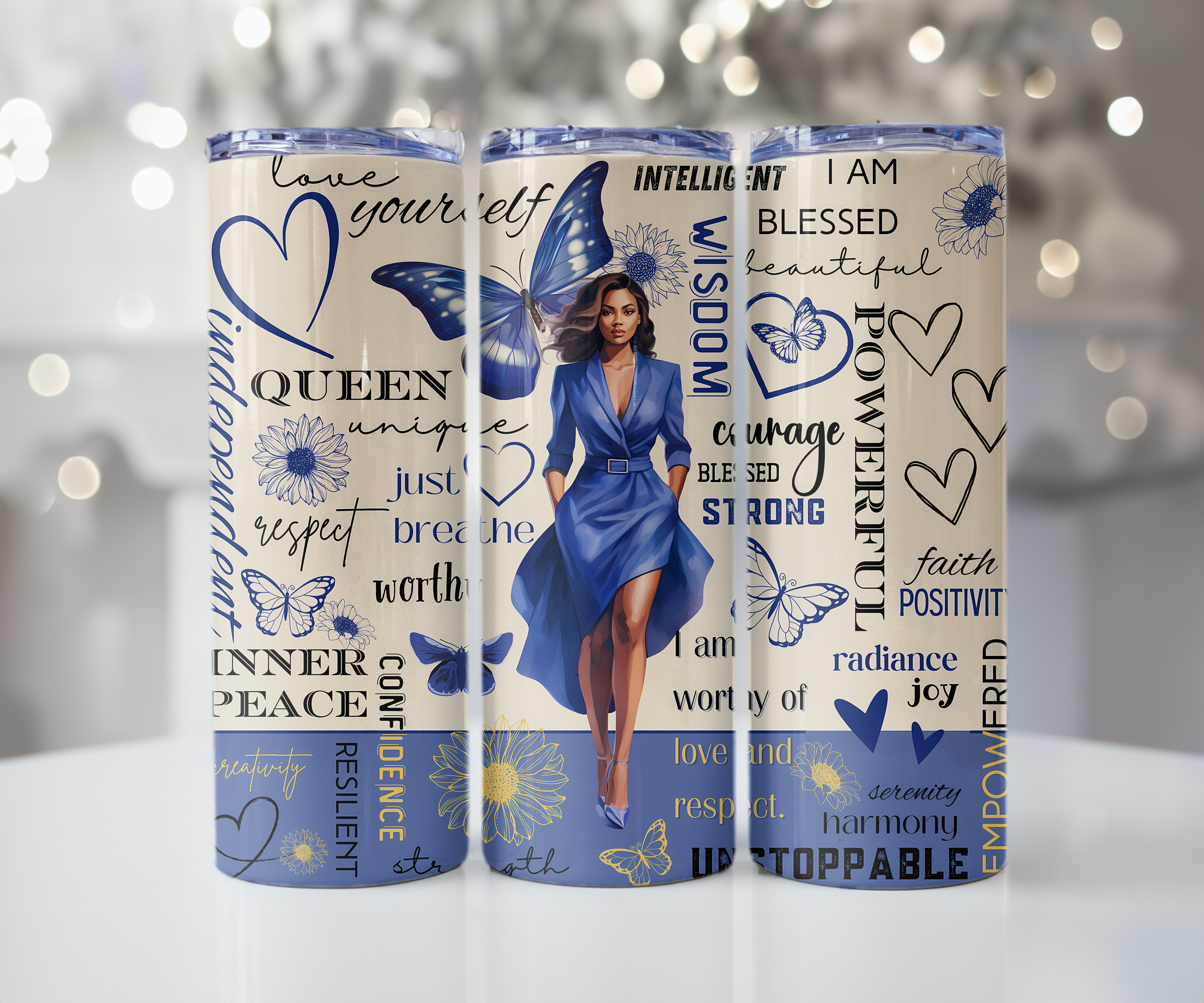 I AM Unstoppable Butterfly Queen Tumbler