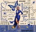 I AM Unstoppable Royal Blue Butterfly Queen Tumbler