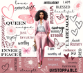 I AM Unstoppable Pink Butterfly Queen Tumbler
