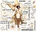 I AM Unstoppable Golden Butterfly Queen Tumbler