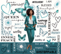 I AM Unstoppable Teal Butterfly Queen Tumbler