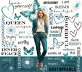 I AM Worthy Teal Butterfly Queen Tumbler