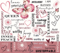 I AM Unstoppable Pink Butterfly Affirmations Tumbler