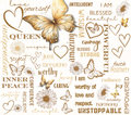 I AM Worthy Golden Butterfly Affirmations Tumbler