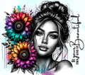 Be Your Own Kind of Beautiful Updo Sunflower Tumbler
