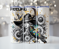 Feeling Witchy Sunflower Raven Tumbler