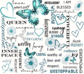 Love Yourself Teal Butterfly Affirmations Tumbler