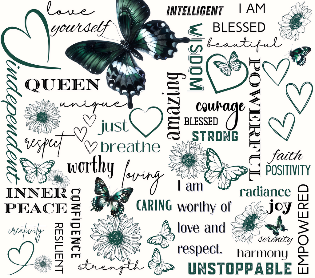 Emerald Butterfly Empowerment Tumbler - Unstoppable