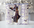 Purple & Gold Butterfly Queen Tumbler - Regal Empowerment