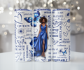 Royal Blue Butterfly Queen Tumbler - Sapphire Elegance