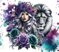 Purple Lion Goddess Tumbler
