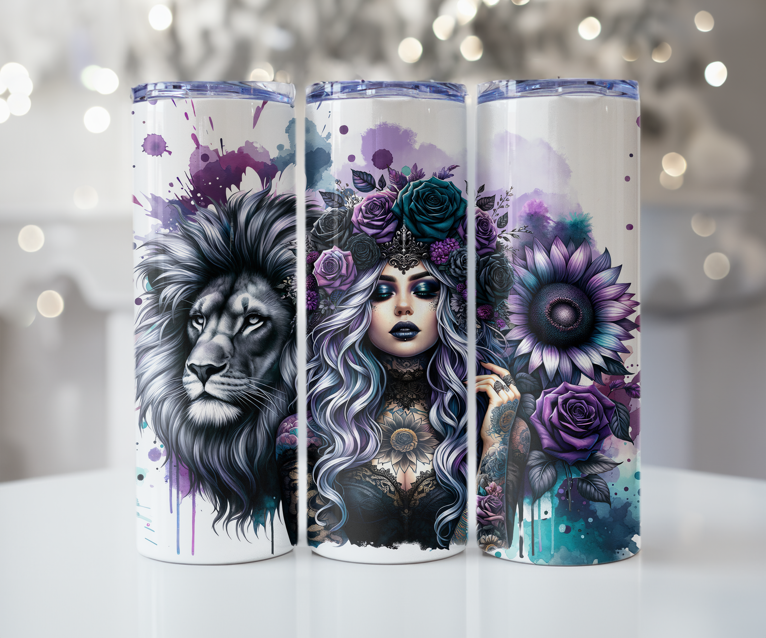 Gothic Lion Queen Tumbler