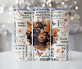 Black Girl Magic Butterfly Tumbler - Brown Skinned Queen