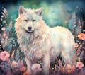 White Wolf Enchanted Garden Tumbler