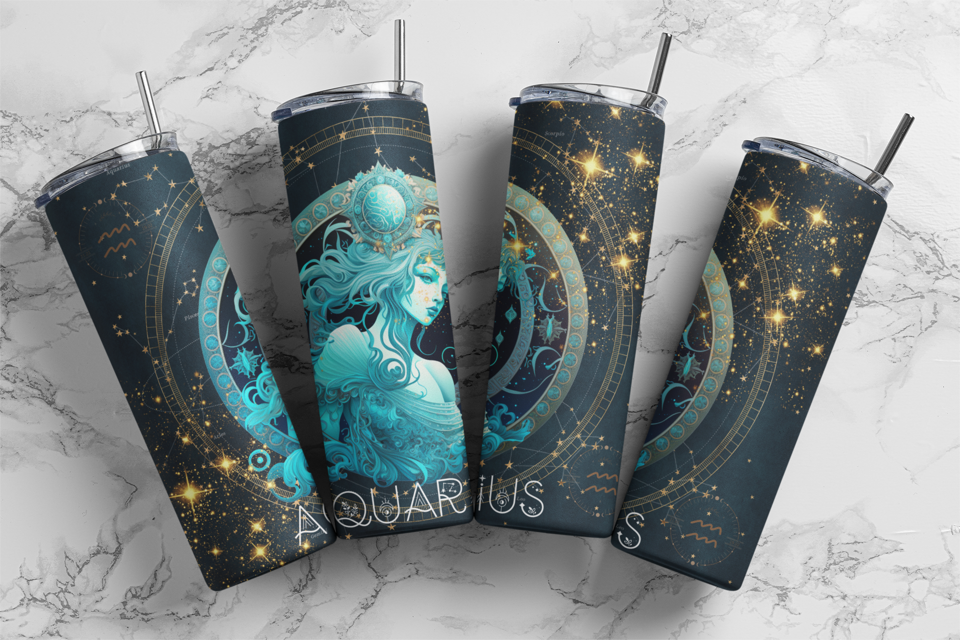 Aquarius Zodiac Tumbler