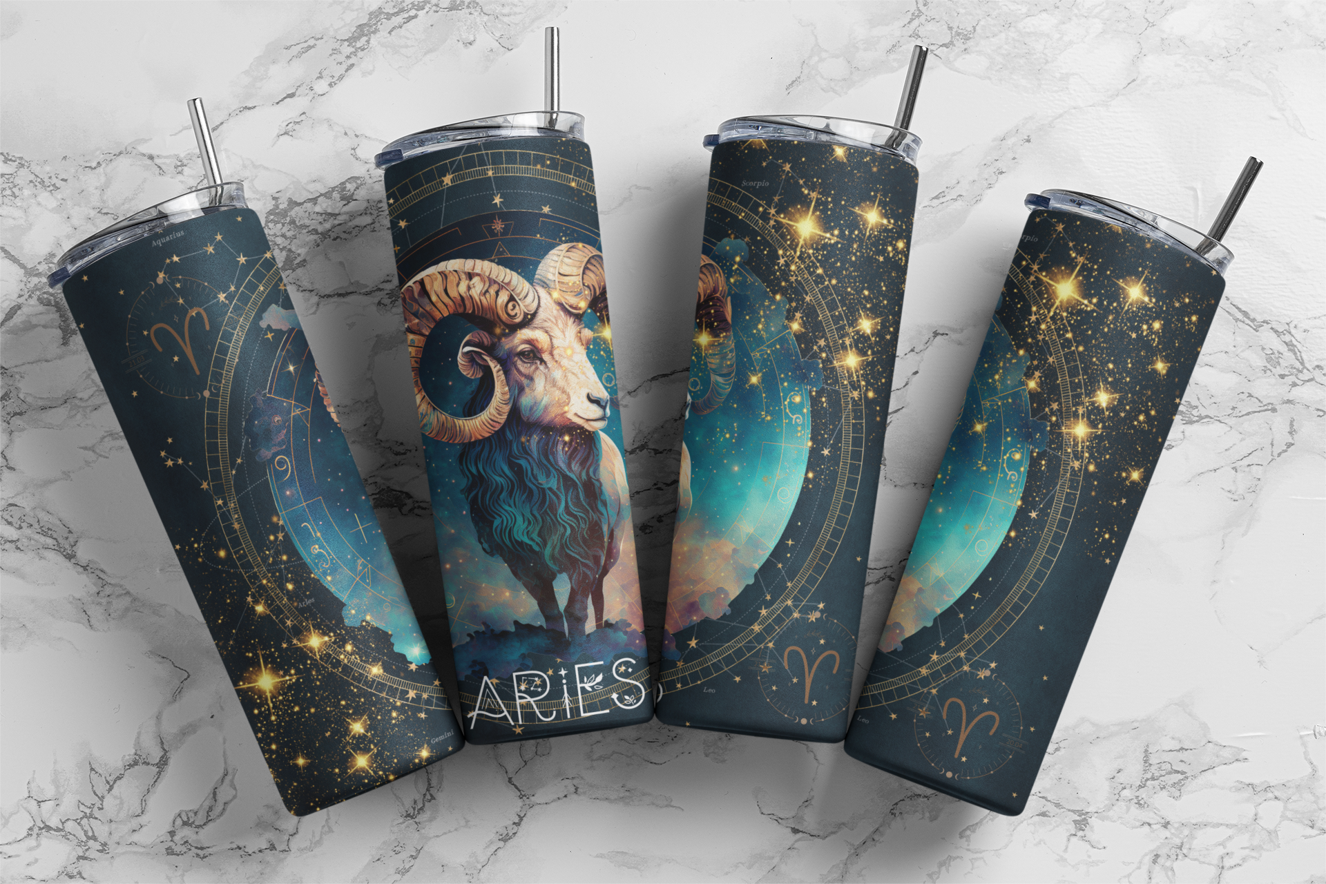 Aries Zodiac Tumbler