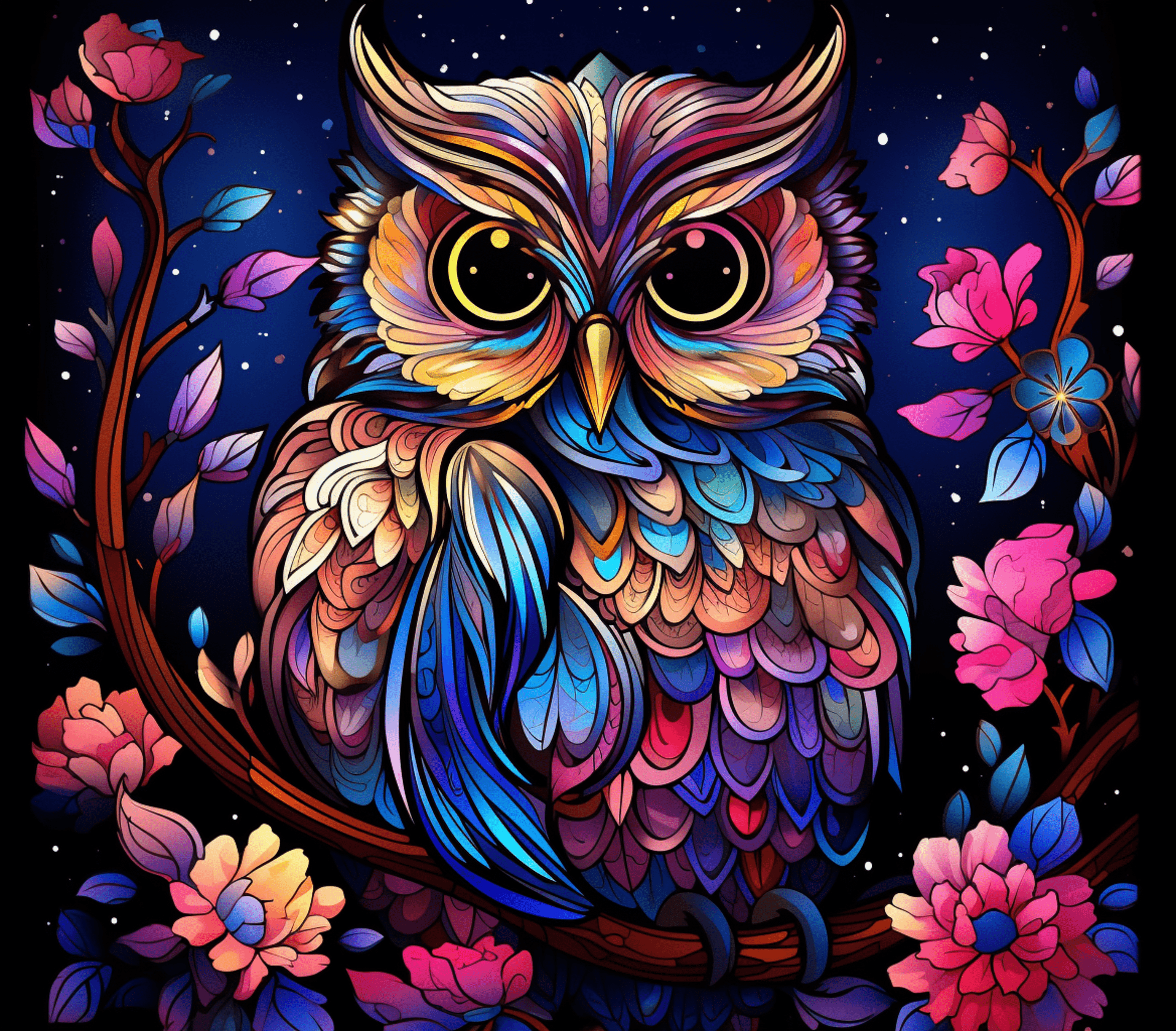 Midnight Owl Garden Tumbler