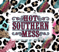 Hot Southern Mess Leopard Print Tumbler