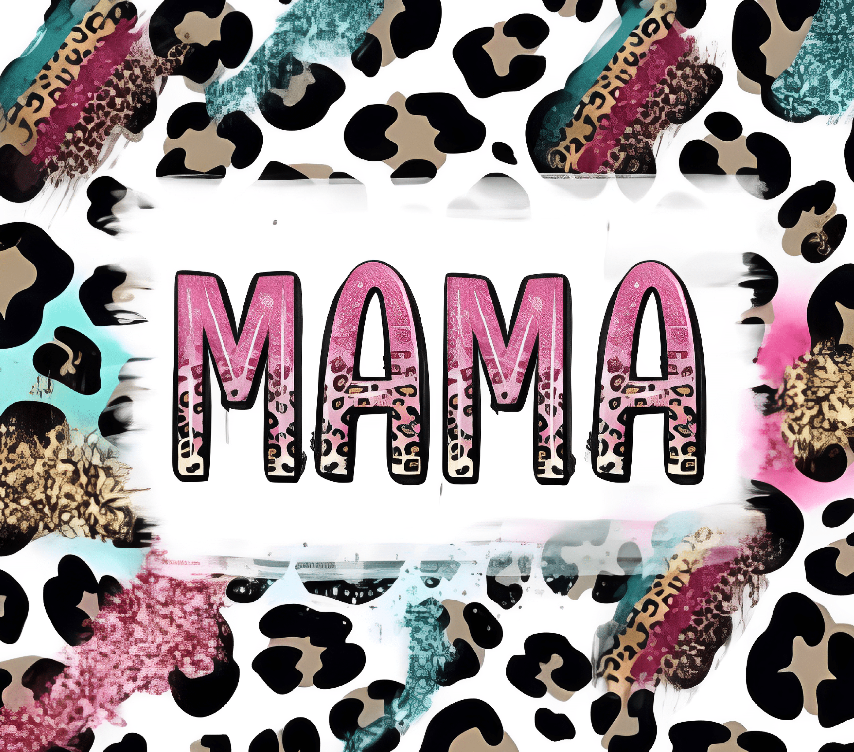 Mama Leopard Brushstroke Tumbler