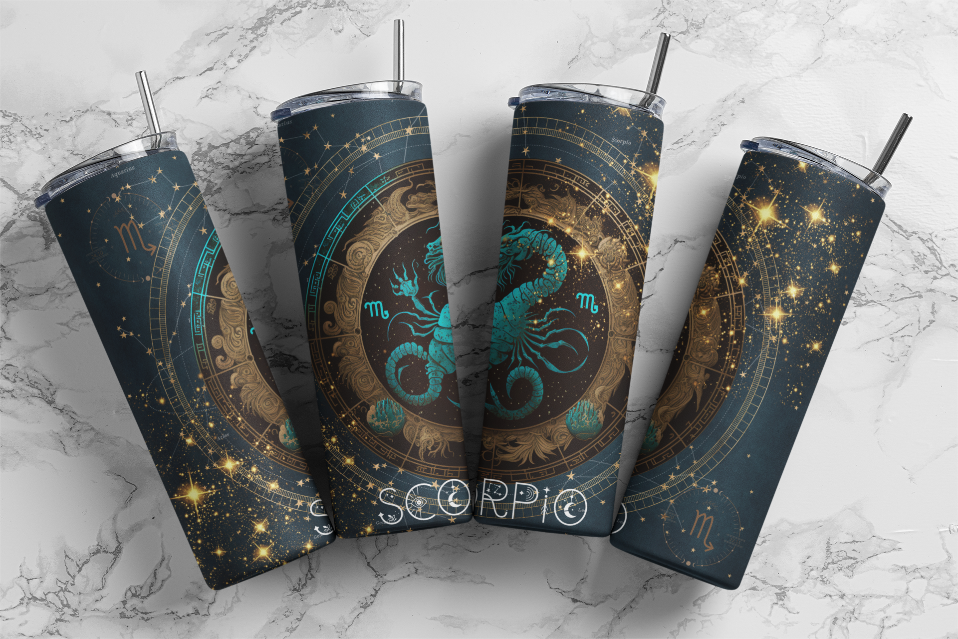 Scorpio Zodiac Tumbler (Zodiac Wheel)