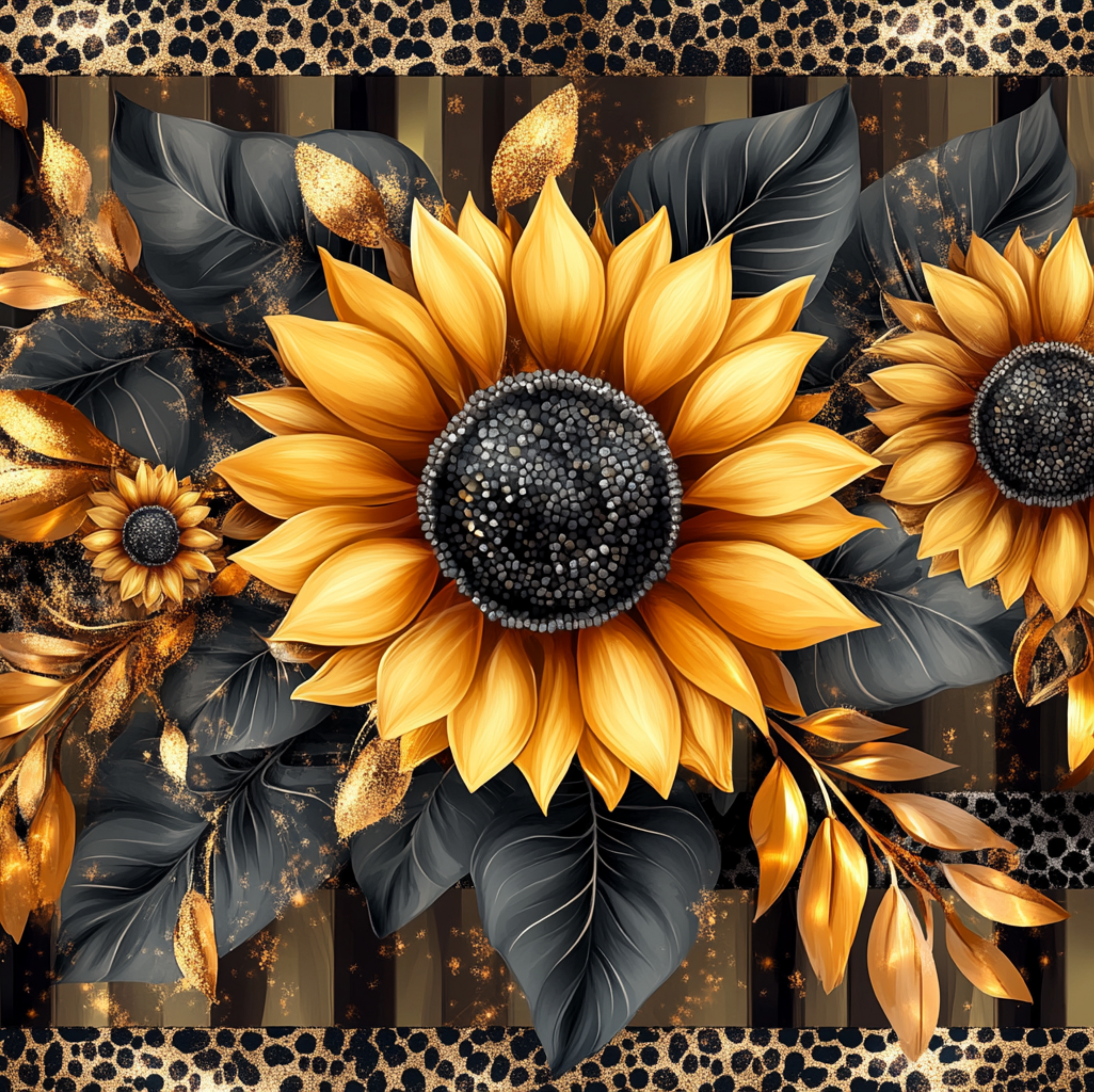 Golden Sunflower Leopard