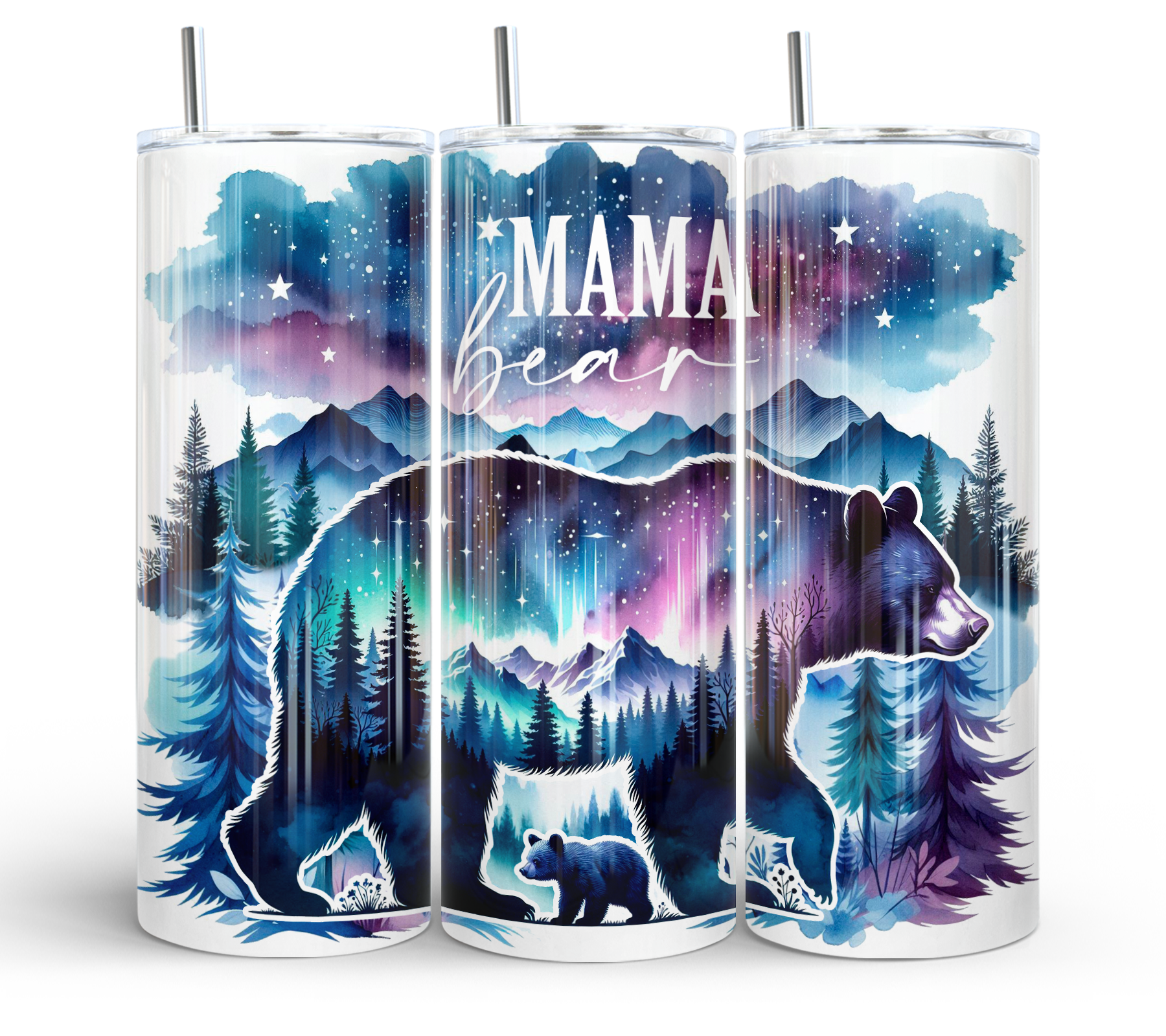 Mama Bear Aurora Tumbler