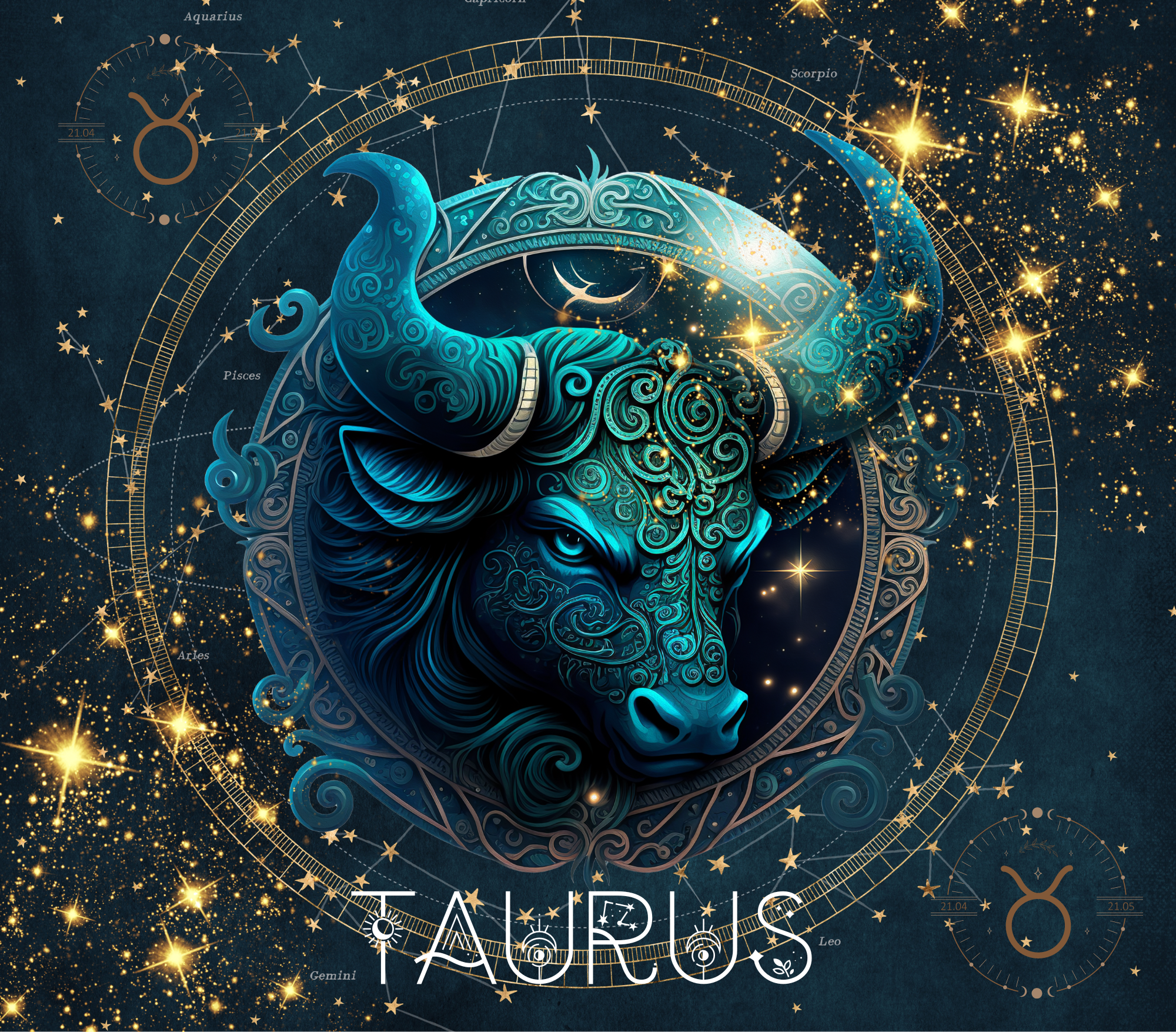 Taurus Zodiac Tumbler (Zodiac Wheel)