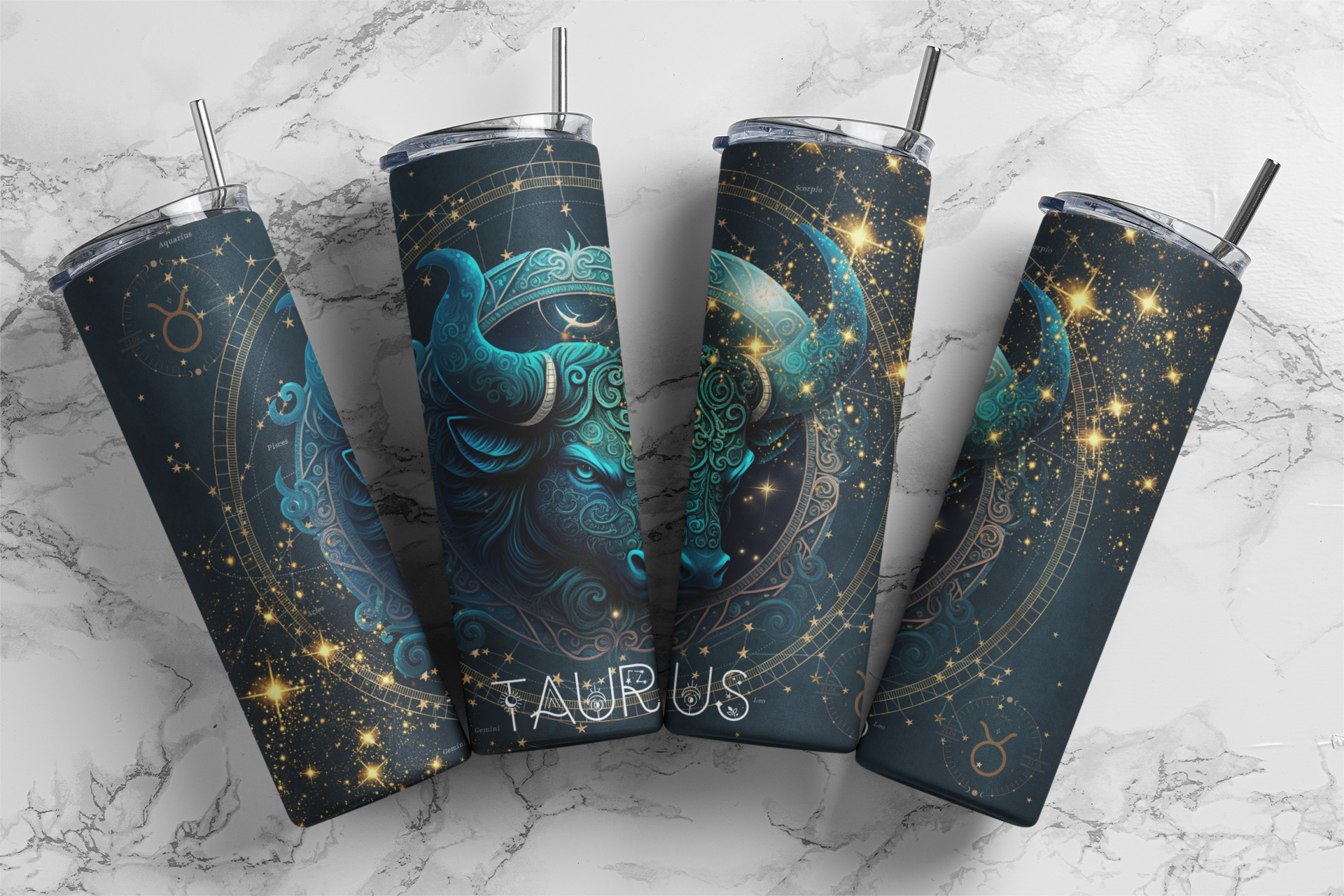 Taurus Zodiac Tumbler (Zodiac Wheel)